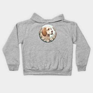 Clumber Spaniel Garden Kids Hoodie